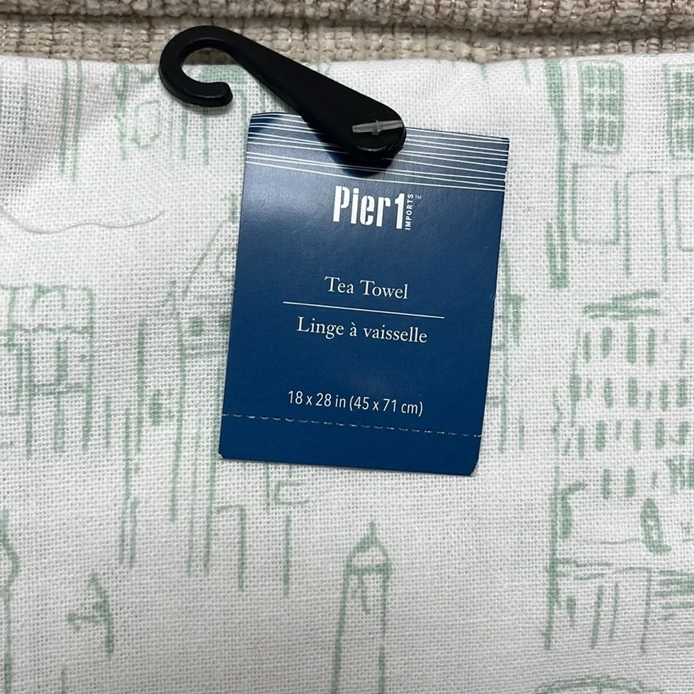 Pier 1 tea towel and Grove kitchen towel